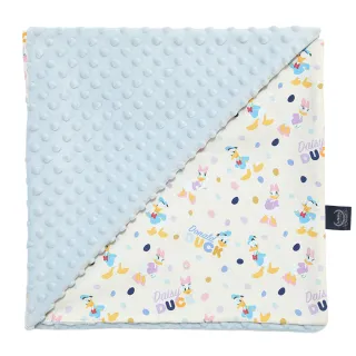 【La Millou】唐老鴨系列_單面巧柔豆豆毯-加大款(歡樂圈圈篇-柏林寶寶藍)