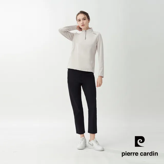 【pierre cardin 皮爾卡登】網路獨家 女款 透氣速乾休閒長褲-黑色(8267881-99)