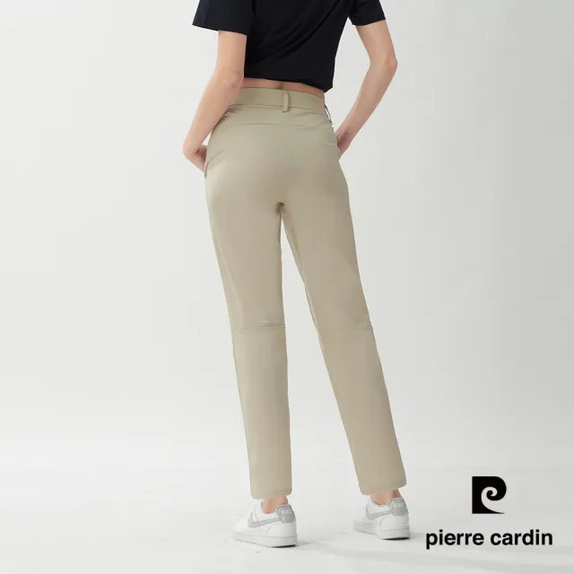 【pierre cardin 皮爾卡登】網路獨家 女款 透氣速乾休閒長褲-淺卡其色(8267881-82)