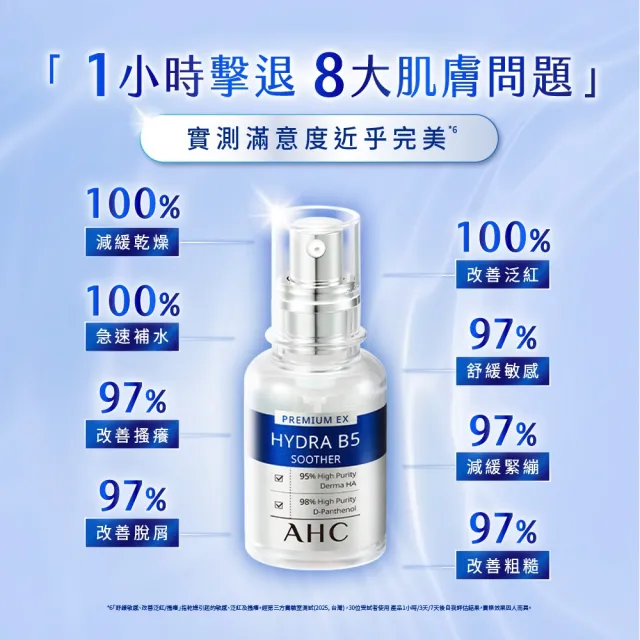 【AHC】瞬效B5微導玻尿酸保濕精華液30ml(右旋b5/玻尿酸/保濕修護/敏感肌適用)
