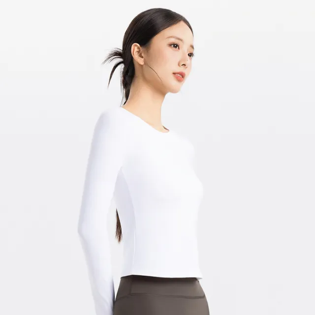 【BODYAIR】任2入 柔膚經典圓領小短版長袖上衣(瑜珈.慢跑.運動.健身.透氣.舞蹈.運動服)