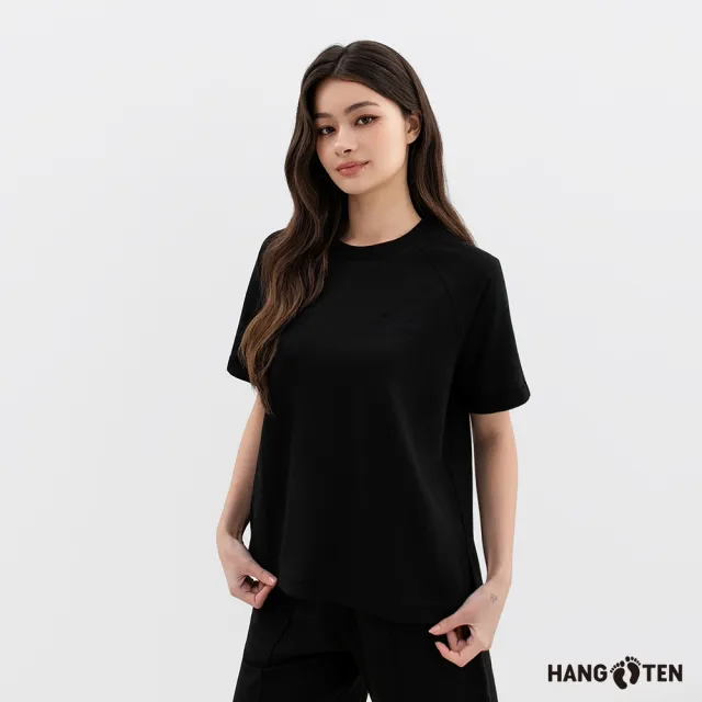 【Hang Ten】女裝-毛圈布繡花短袖T恤(多色選)