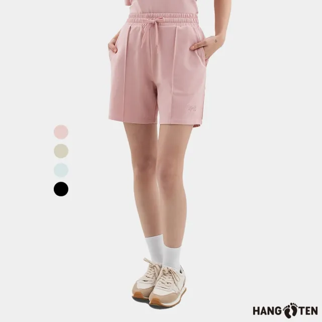 【Hang Ten】女裝-REGULAR FIT毛圈布抽繩短褲(多色選)