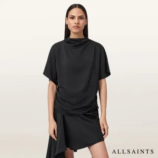 【ALLSAINTS】LESLIE 高領造型上衣-黑 W024PD(舒適版型)