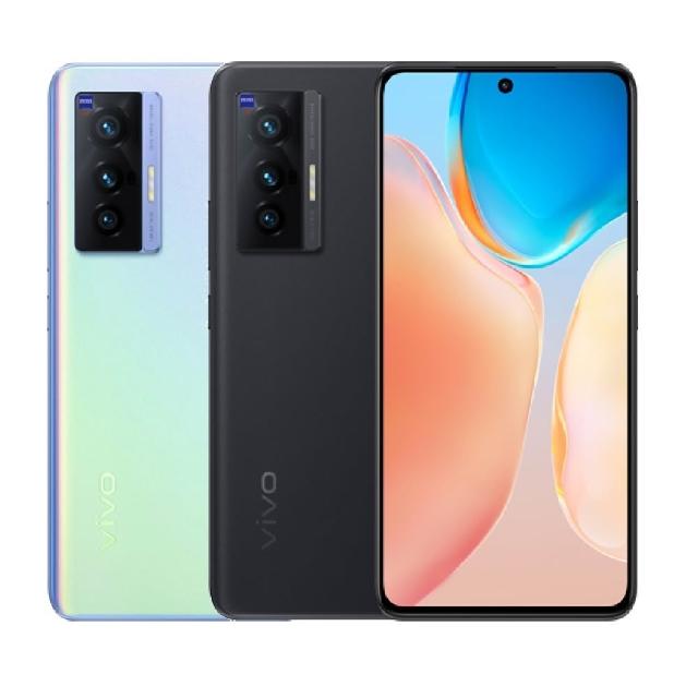vivo X70 旗艦穿孔屏智慧型手機，搭載8GB記憶體與128GB儲存空間，聯發科系列高效處理器，支援5G+5G雙卡雙待。6.5~7吋大螢幕，3000萬以上高畫素相機，具備AI辨識、廣角鏡頭、夜拍功能及NFC支付。電池容量3501~6000mAh，內建快充技術，顏色選擇黑色或藍色。2021年10~12月上市，享180天保固及供應商6個月售後服務。環保包裝附充電線（無充電頭及耳機），適合追求高效攝影與流暢運作的使用者。