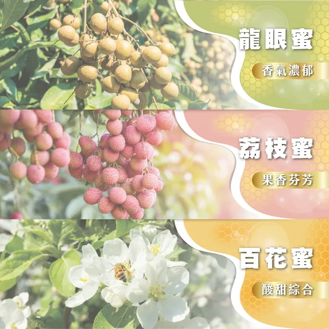 【真豐巢】100%台灣純蜂蜜400g/罐 任選(龍眼/荔枝/百花)