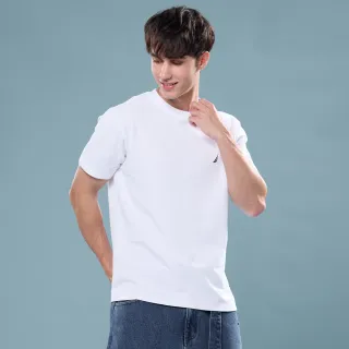 【NAUTICA】官方旗艦 男裝 吸濕排汗休閒短袖T恤(白色)