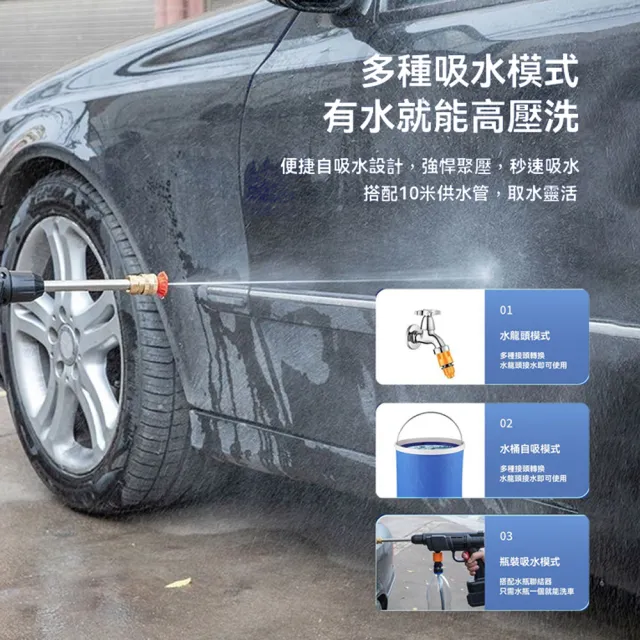 【ANTIAN】手持無線高壓大功率洗車水槍 多功能強力清洗水槍 家車兩用電動加壓噴頭 噴水槍 洗車機
