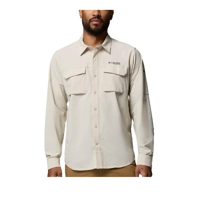 【Columbia 哥倫比亞】男款-防曬UPF50快排長袖襯衫-Silver Ridge™ Elite LS Woven-淺卡其(UAE57210HI/KS)