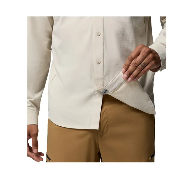 【Columbia 哥倫比亞】男款-防曬UPF50快排長袖襯衫-Silver Ridge™ Elite LS Woven-淺卡其(UAE57210HI/KS)
