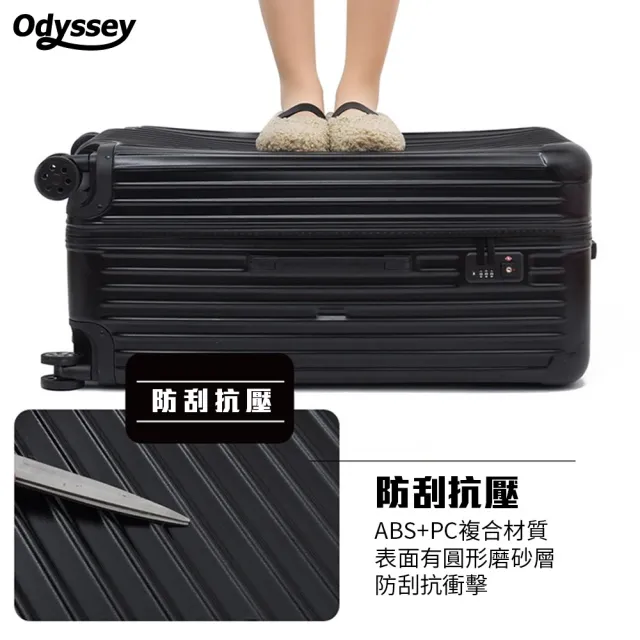 【Odyssey 奧德】大容量行李箱 胖胖箱 24吋 託運箱(拉鍊款 37開 SPORT 拉桿箱 行李箱)