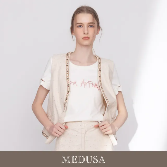 【MEDUSA 曼度莎】現貨-米杏波西米亞民族風刺繡背心（M-XL）｜刺繡背心 純棉背心 女休閒上衣