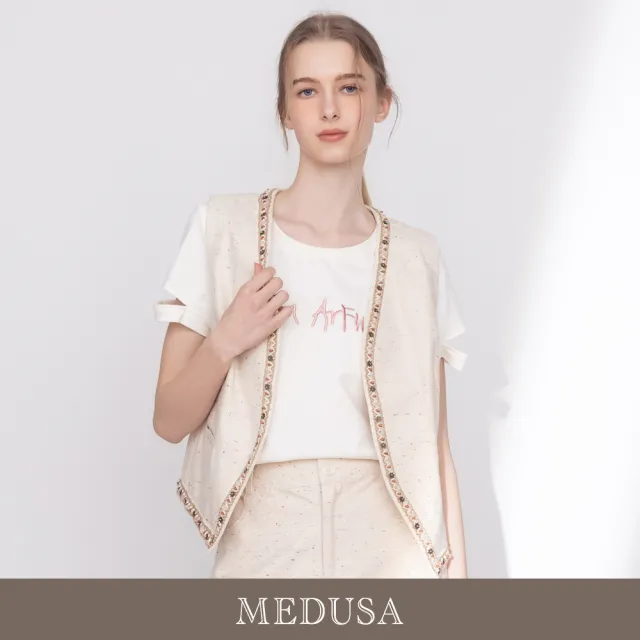 【MEDUSA 曼度莎】現貨-米杏波西米亞民族風刺繡背心(M-XL)|刺繡背心 純棉背心 女休閒上衣