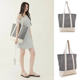 【BOZO 伯樂】進口帆布肩背包經典Sidrina托特包-B0202-(火山灰)