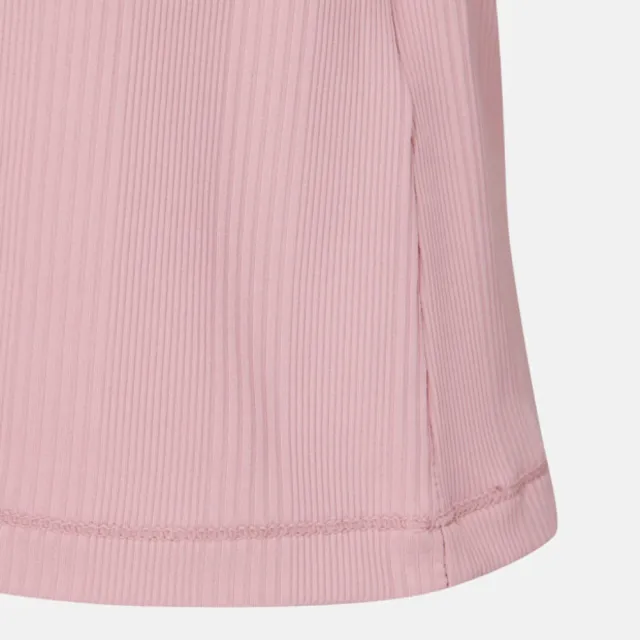 【DESCENTE】短袖上衣 女 五分袖 快排 WOMEN RIBBED SLIM-FIT SHORT SLEEVE T-SHIRTS  粉 SR122PTS11-DPNK