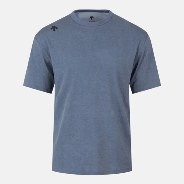 【DESCENTE】短袖上衣 男 MEN PIGMENT DYE SHORT SLEEVE T-SHIRTS 牛仔藍 SR121TTS11-DBLU