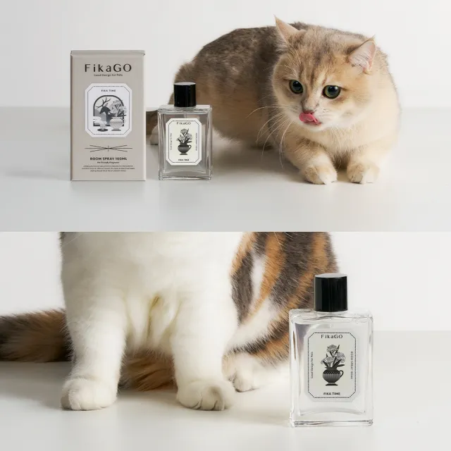 【FikaGO】寵物友善-室內香氛安心組-天然安全成份友善毛孩 (擴香100ml+噴霧100ml+補充100ml)贈擴香枝1組