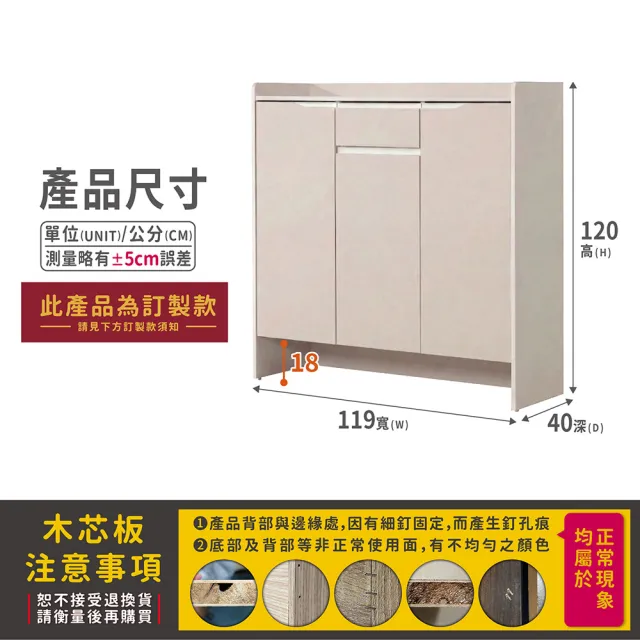 【ASSARI】4尺錫德鞋櫃(寬119x深40x高120cm)