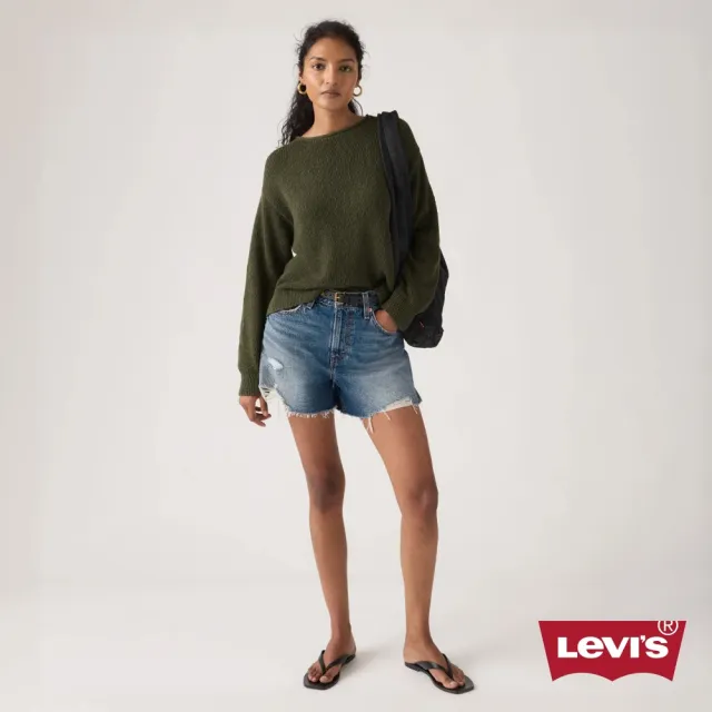 【LEVIS】牛仔短褲 高腰短褲 貓鬚短褲 女生短褲 女生牛仔褲 人氣新品 005DS-0000