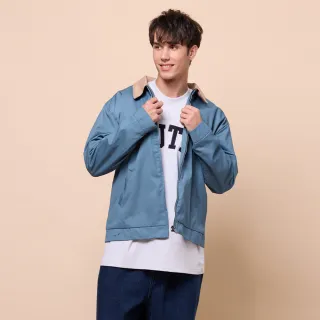 【NAUTICA】官方旗艦 男裝 復古翻領撞色工裝夾克外套(藍色)