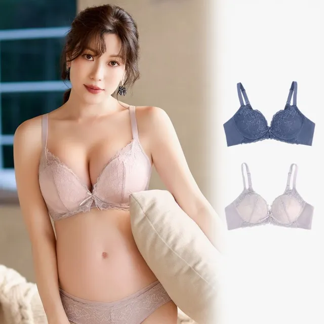【myBRA】無邊綻放｜美波集中無鋼圈內衣（粉紫）