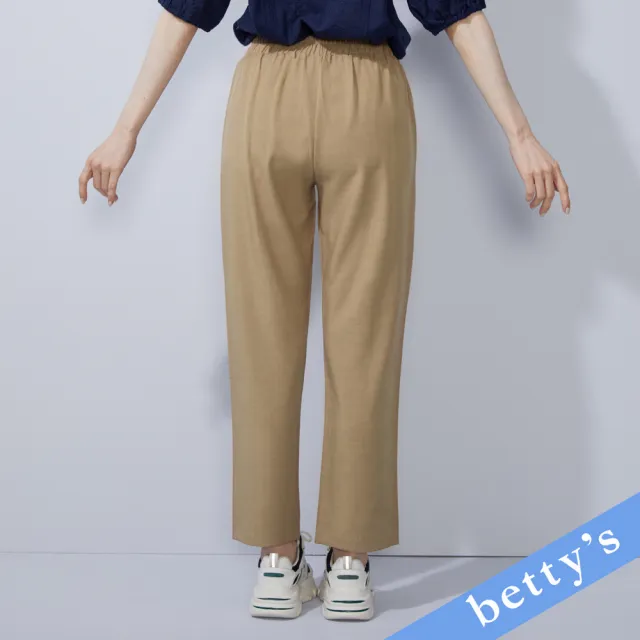 【betty’s 貝蒂思】知性風格鬆緊腰長褲(卡其)