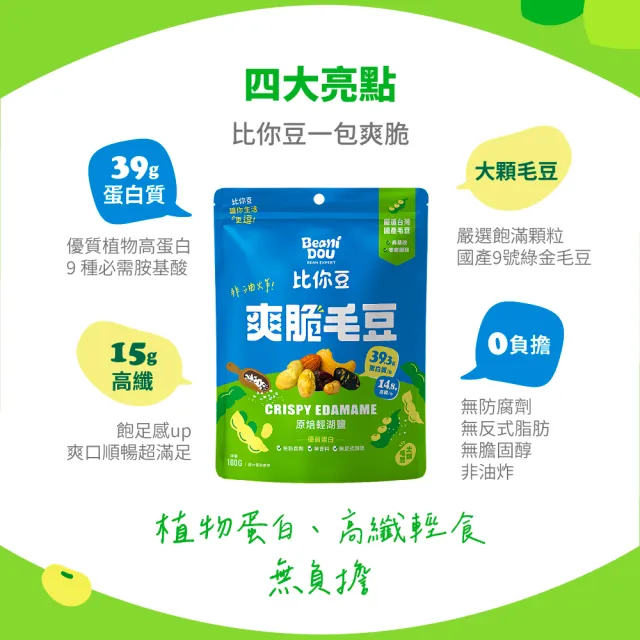 【比你豆】爽脆毛豆-隨手包25gx15入(原焙輕湖鹽/日式芥末任選)