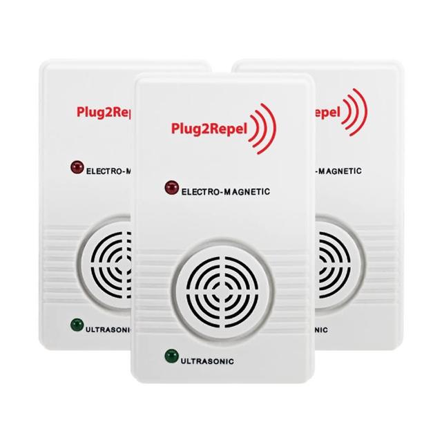 【DigiMax】超音波驅鼠器 UP-117  家庭號三入組(適合35坪 多空間多隔間)