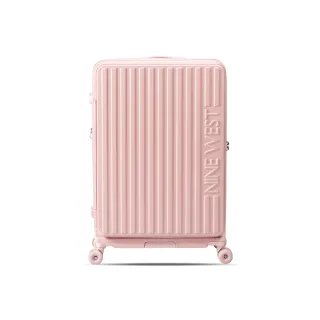 【NINE WEST】變輪箱系列 前開式 24吋行李箱 快拆輪設計 可擴充加大 旅行箱 (粉色) NW32910