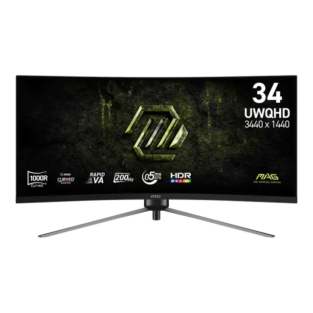 【MSI 微星】MAG 345CQRF E20 34型 VA UWQHD 200Hz 電競曲面螢幕(Adaptive Sync/1000R)