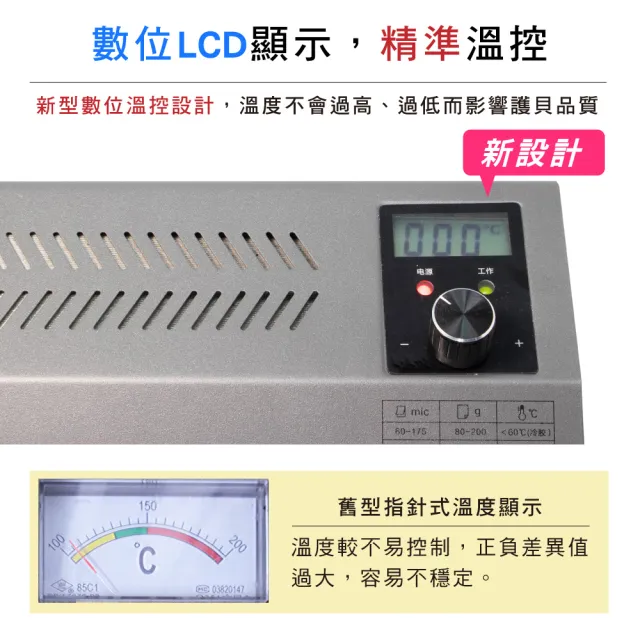 【FILUX 飛力士】A3 高速專業型冷熱雙溫鐵製護貝機 LM-351HC(數位LCD精準溫控  防卡 原廠1年保固)