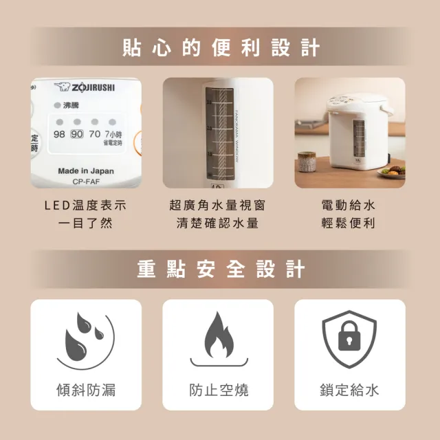 【ZOJIRUSHI 象印】*日本製* 5公升 微電腦電動給水熱水瓶(CP-FAF50)