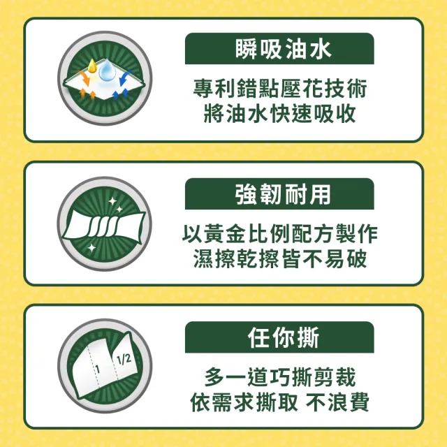 【朵舒】韌易撕超吸收廚房紙巾(120組x18捲)