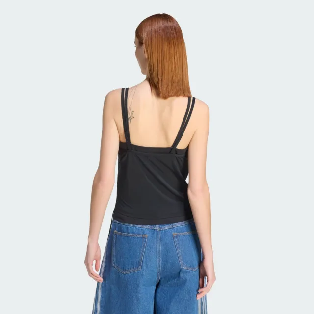 【adidas 愛迪達】運動 休閒 背心 女上衣 LAYERED TANK(KW4524)
