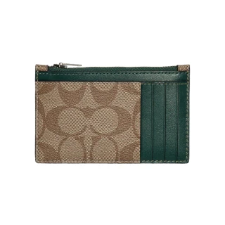 【COACH】滿版LOGO拉鍊零錢包
