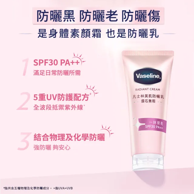 【Vaseline 凡士林】官方直營 鑽石無瑕美肌防曬乳150g