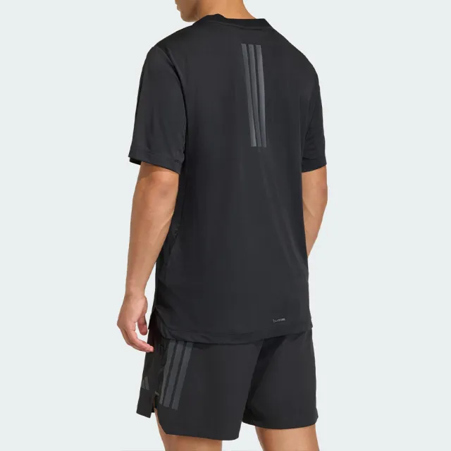 【adidas 愛迪達】D4T PrimeLift T 男款 黑色 運動 休閒 圓領 上衣 短袖 KE9937