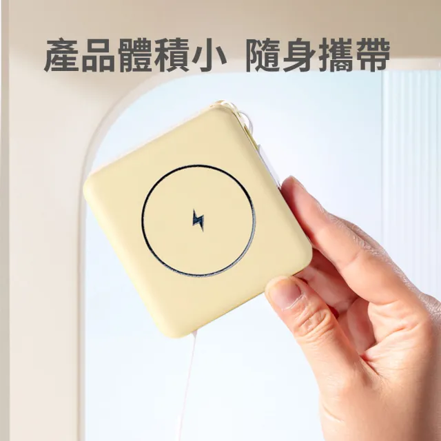不含AC插頭 台灣製 白沙屯媽祖 10000mAh行動電源(36.5Wh 磁吸無線充 PD快充 自帶線)