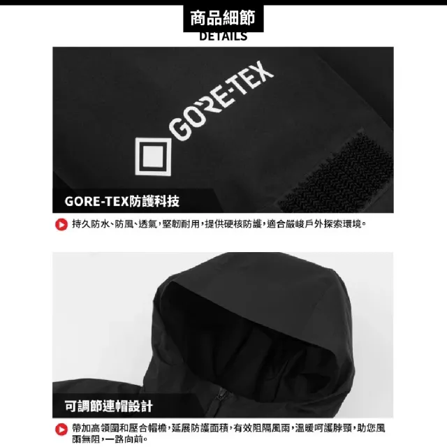 【The North Face】女 Gore-Tex 兩件式保暖連帽羽絨外套AP《黑》8EWR/防水透氣連帽外套/防風外套