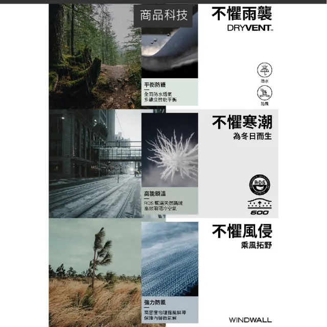 【The North Face】女 DV防水兩件式羽絨外套《沙丘白》8ED1/防風外套/防水三合一外套
