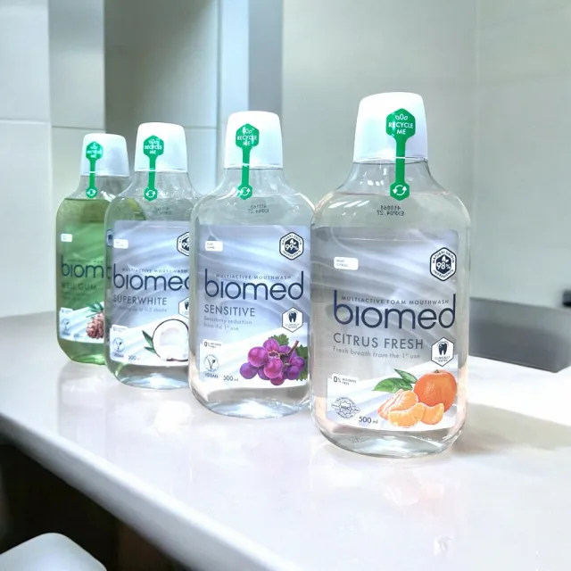 【biomed】蓓齒美BIOMED_任選2組_草本生醫健齒佳節禮盒5件組x2組(3款任選_附提袋) 牙膏 漱口水 牙刷