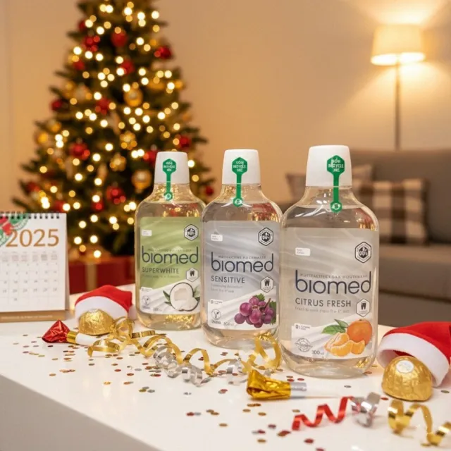 【biomed】蓓齒美BIOMED_草本生醫健齒佳節禮盒5件組x1組(3款任選_附提袋) 牙膏 漱口水 牙刷