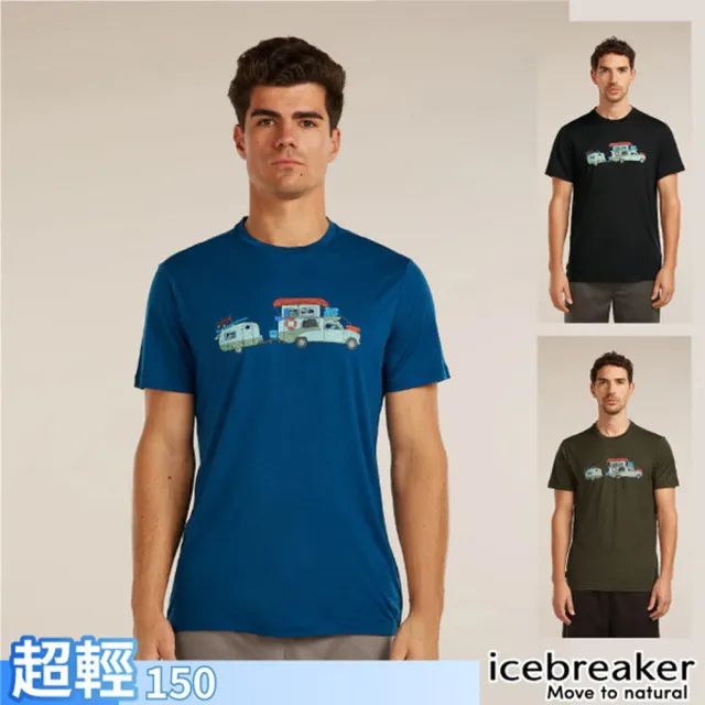 【Icebreaker】男 100%美麗諾羊毛 Tech Lite 圓領短袖上衣 (趣野旅程)-150.T恤.休閒衫/ IB0A57FL