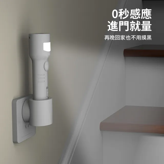【UMIS】二合一感應小夜燈 充電款人體感應小夜燈 手電筒 + 氛圍燈雙模式 人來即亮 38SE 禮物