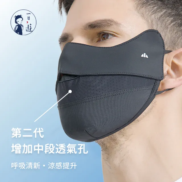 【NicoFun 愛定做】3入 冰絲 男士口罩 涼感 立體3D 透氣 護眼角 高爾夫球 抗UV 防曬(可水洗 可調式耳扣)