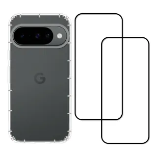 【RedMoon】Google Pixel 10 Pro XL/Pixel10/10Pro/10a 5G 手機殼貼3件組 空壓殼鏡頭增高版-9H玻璃保貼2入