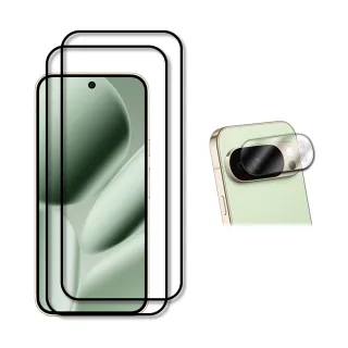 【RedMoon】Google Pixel 10 Pro XL/Pixel10/10Pro/10a 5G 手機保護貼3件組 9H玻璃保貼2入+3D全包鏡頭貼
