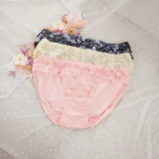 【EASY SHOP】短今同款-Miss Audrey-戀戀花開-甜美浪漫低腰三角內褲(任選一色)