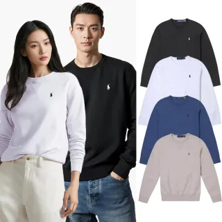 【RALPH LAUREN】RL POLO 經典刺繡小馬大學T恤-多色選(平輸品/無刷毛/秋冬舒適)