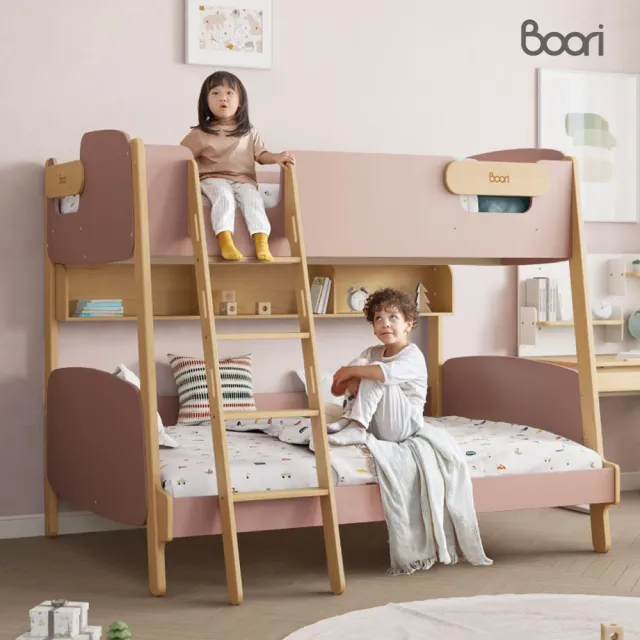 【成長天地】澳洲Boori 2026新品 實木兒童床 艾芙蘭雙層床 扶梯款 BR023 (澳洲30年嬰童知名品牌）